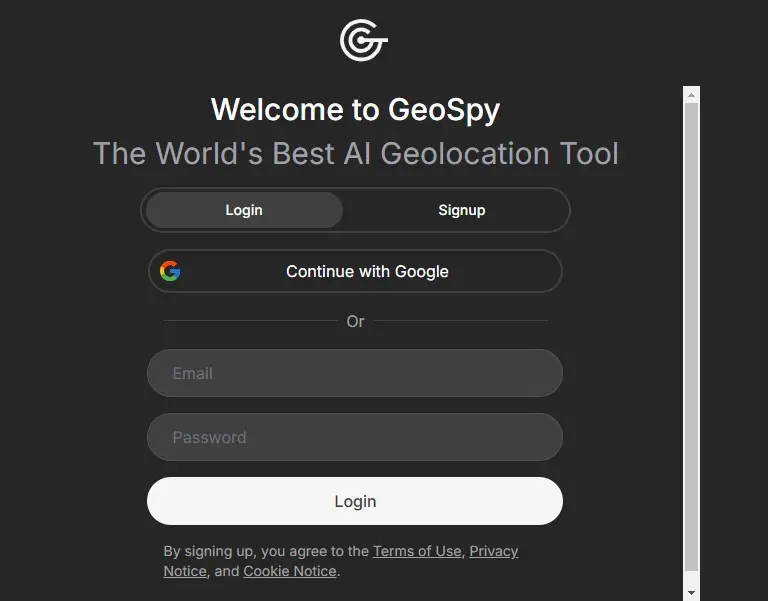 geospy-ai-signup