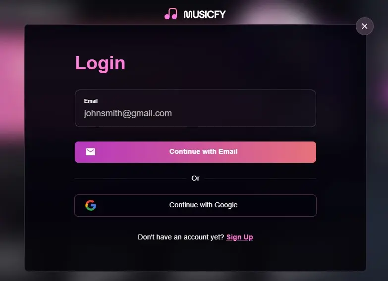 musicfy-signup