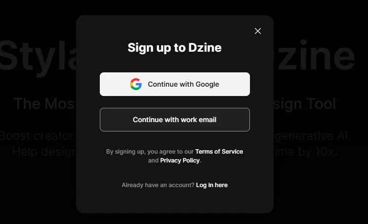 dzine-ai-signup